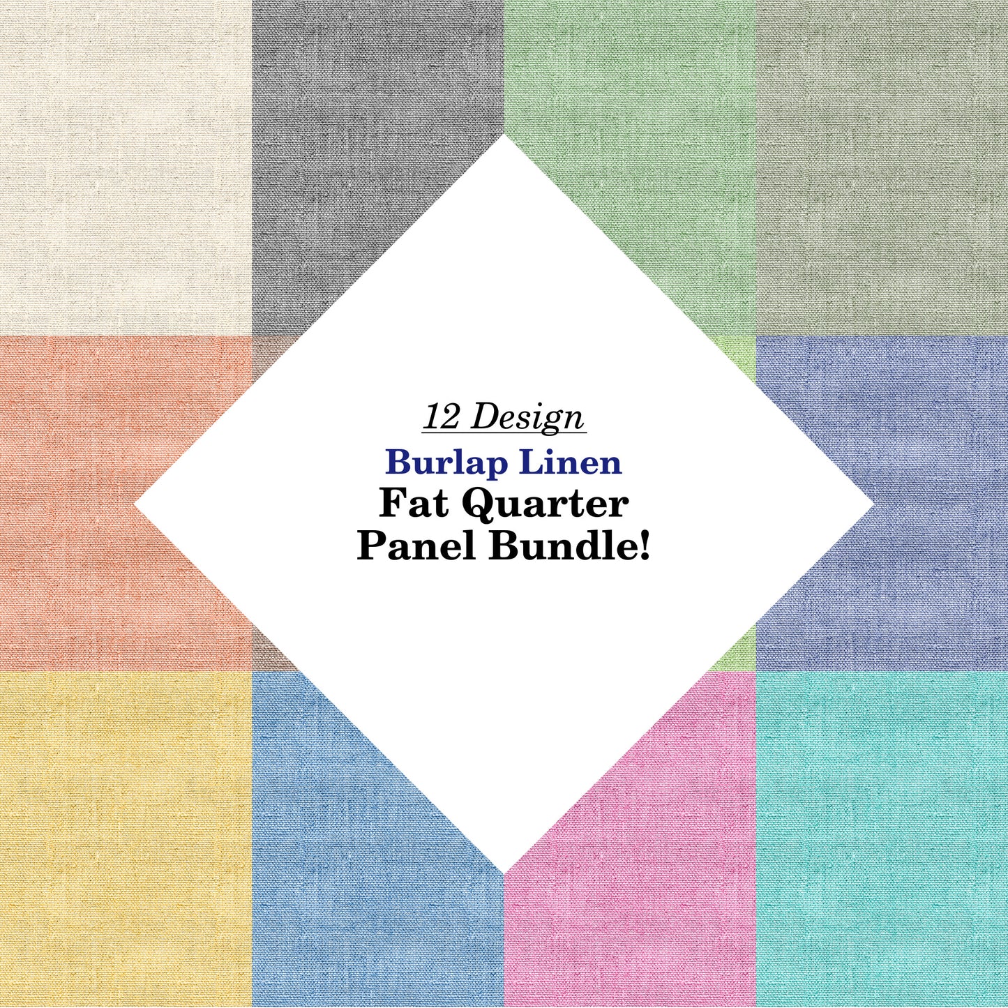 Burlap Linen Fat Quarter Bundle