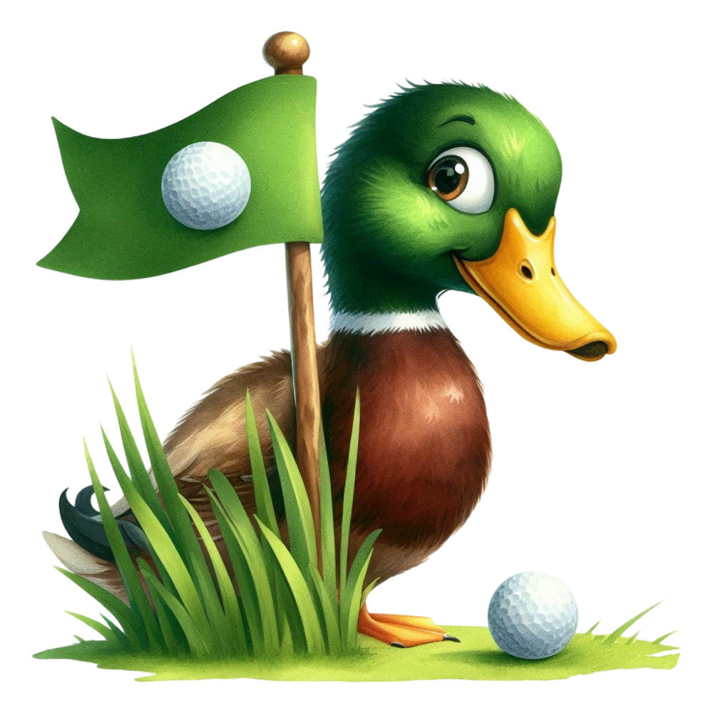 Golfing Mallard Fabric Panel 9