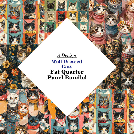 Well Dressed Cats Fat Quarter Bundle