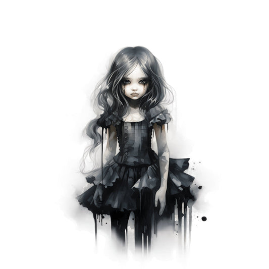 Creepy Horror Evil Dolls Fabric Panel 1