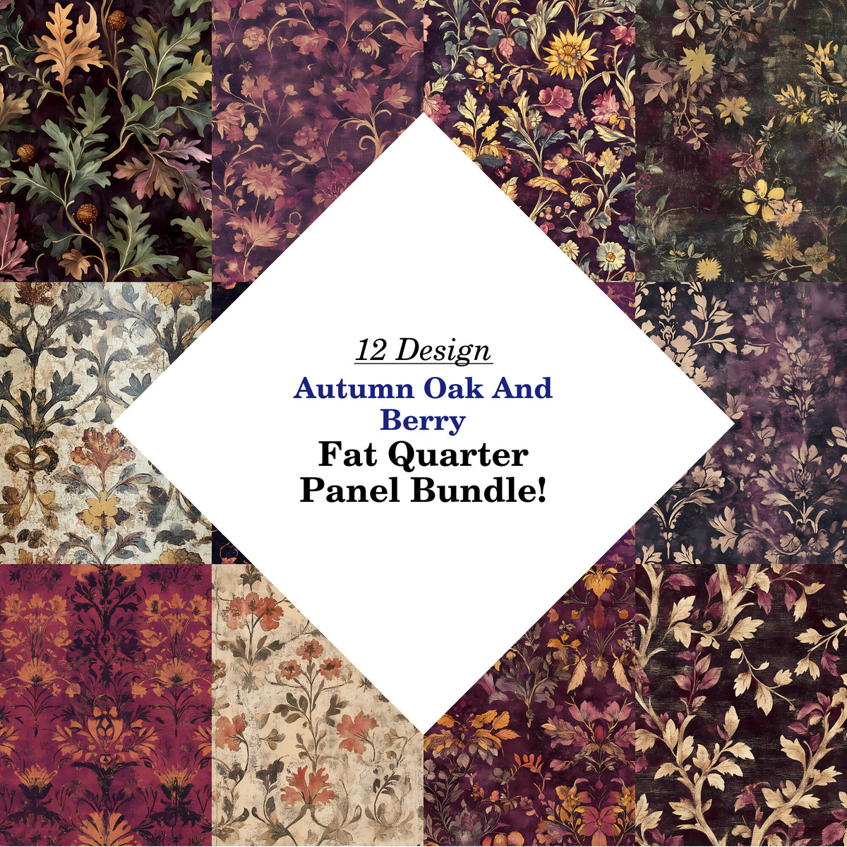 Autumn Oak And Berry Fat Quarter Bundle