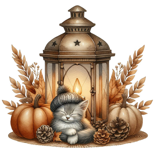 Autumn Cats Fabric Panel 98