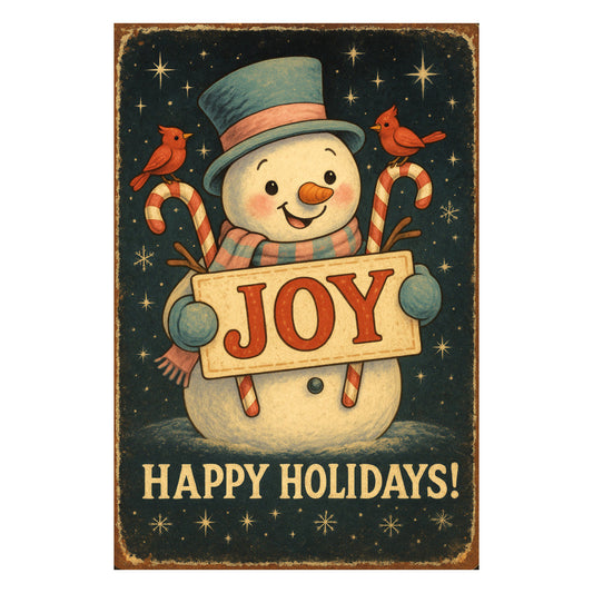Vintage Christmas Poster Fabric Panel 6