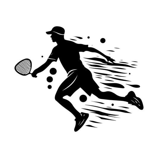 Pickleball Silhouette Fabric Panel 2