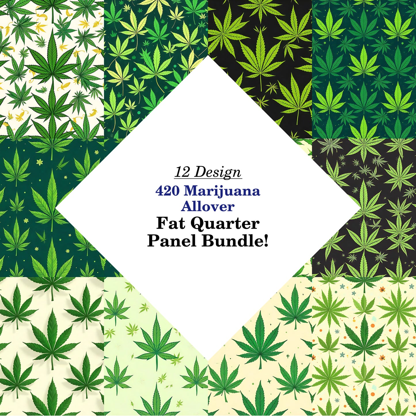 420 Marijuana Allover Fat Quarter Bundle