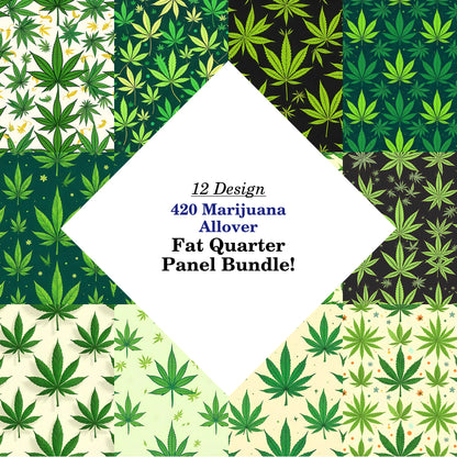 420 Marijuana Allover Fat Quarter Bundle