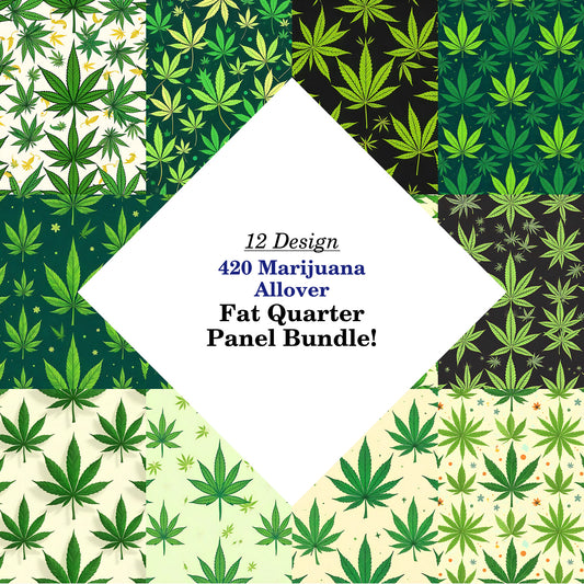 420 Marijuana Allover Fat Quarter Bundle