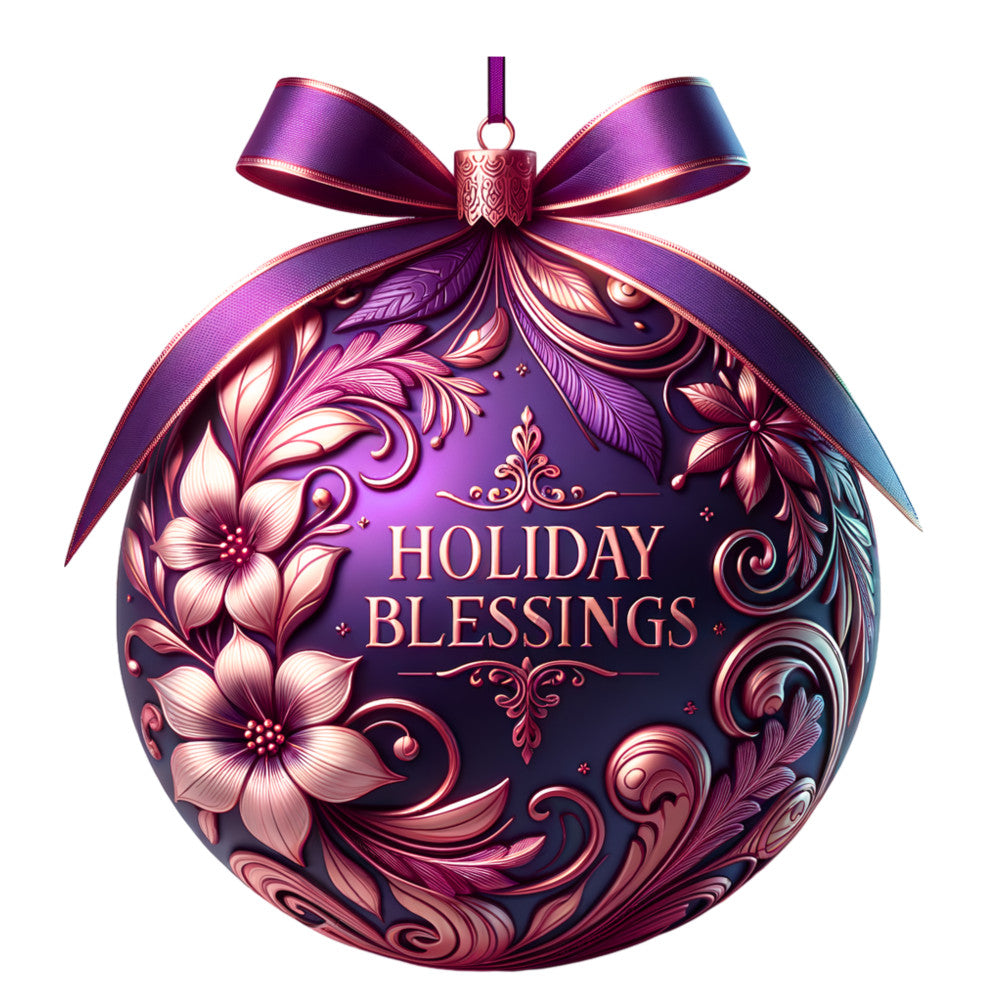 Elegant Christmas Ball Ornaments Fabric Panel 12