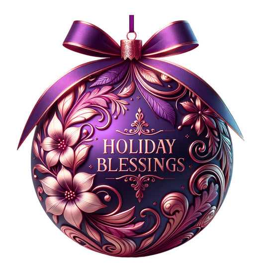Elegant Christmas Ball Ornaments Fabric Panel 12