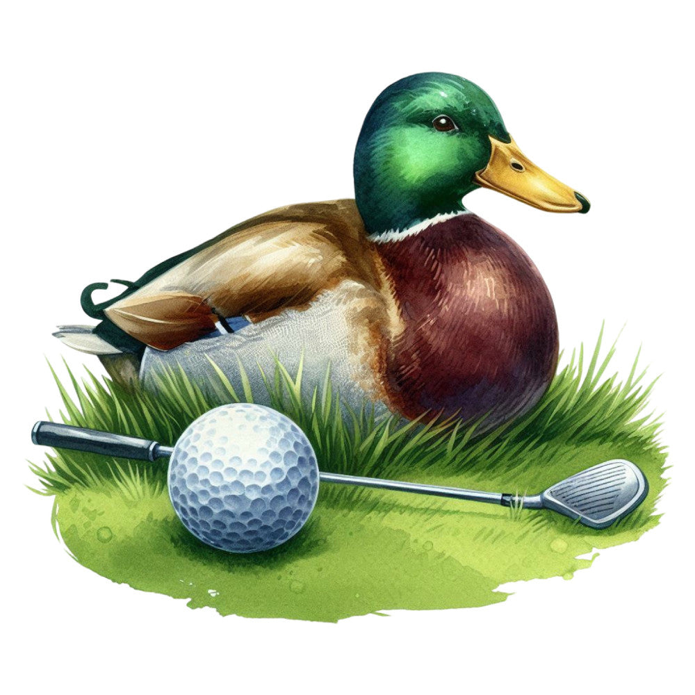 Golfing Mallard Fabric Panel 29