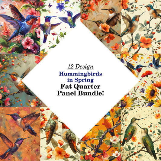 Hummingbirds in Spring Fat Quarter Bundle