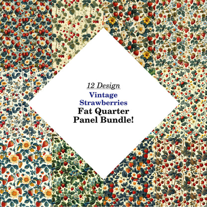Vintage Strawberries Fat Quarter Bundle
