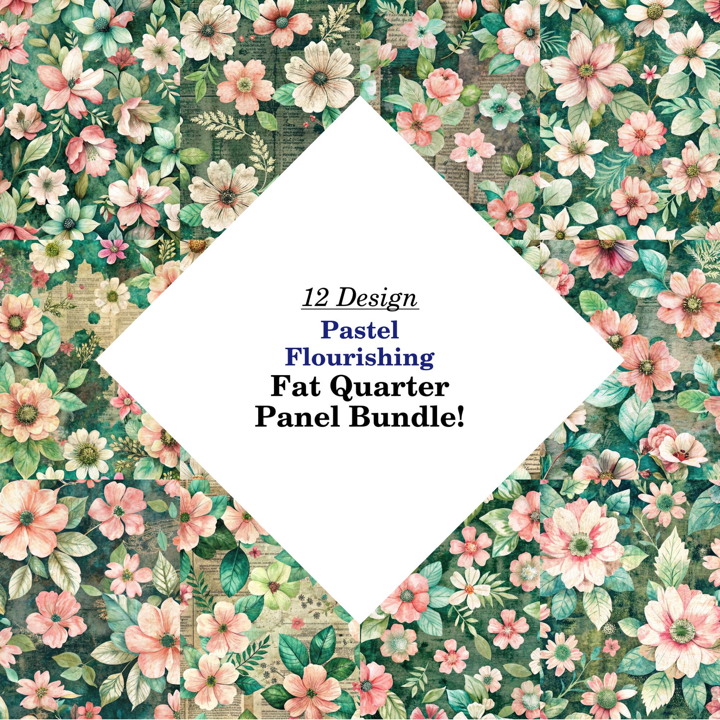 Pastel Flourishing Fat Quarter Bundle