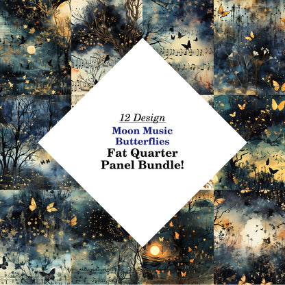 Moon Music Butterflies Fat Quarter Bundle