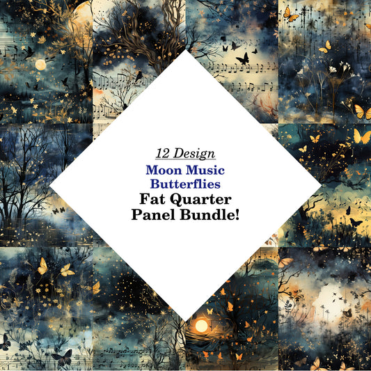 Moon Music Butterflies Fat Quarter Bundle
