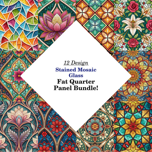 Stained Mosaic Glass Fat Quarter Bundle