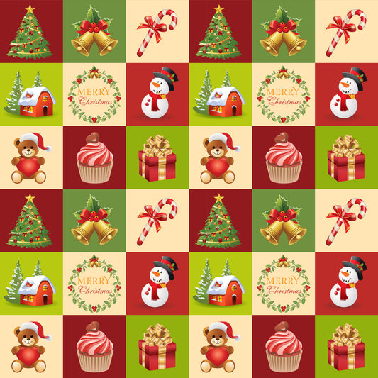 Christmas Love Pattern 5 Quilting Cotton Fabric