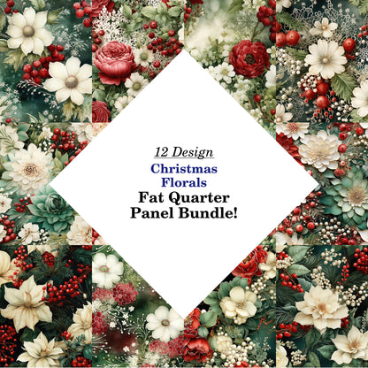 Christmas Florals Fat Quarter Bundle