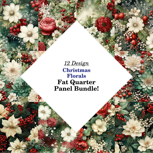 Christmas Florals Fat Quarter Bundle