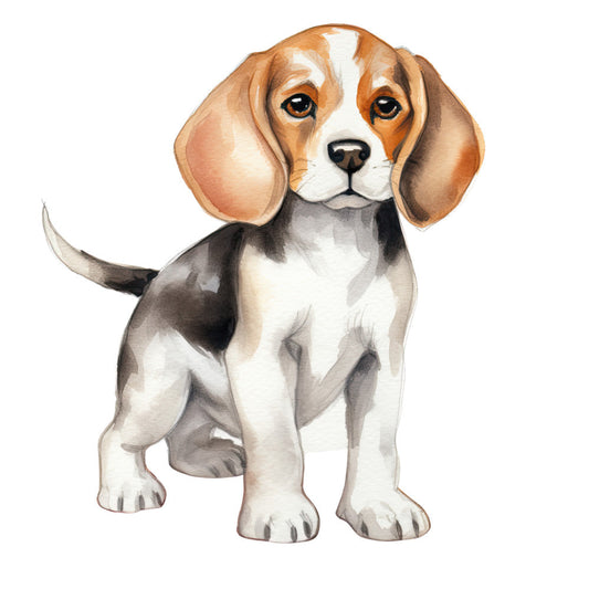 Watercolor Dogs Fabric Panel 25