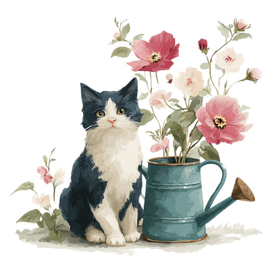 Watercolor Kitten Fabric Panel 36