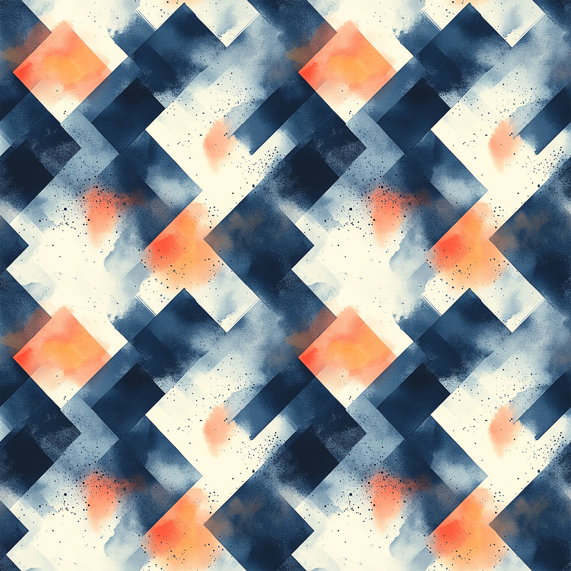 Mid Century Mod Geometric Pattern 4 Quilting Cotton Fabric ...