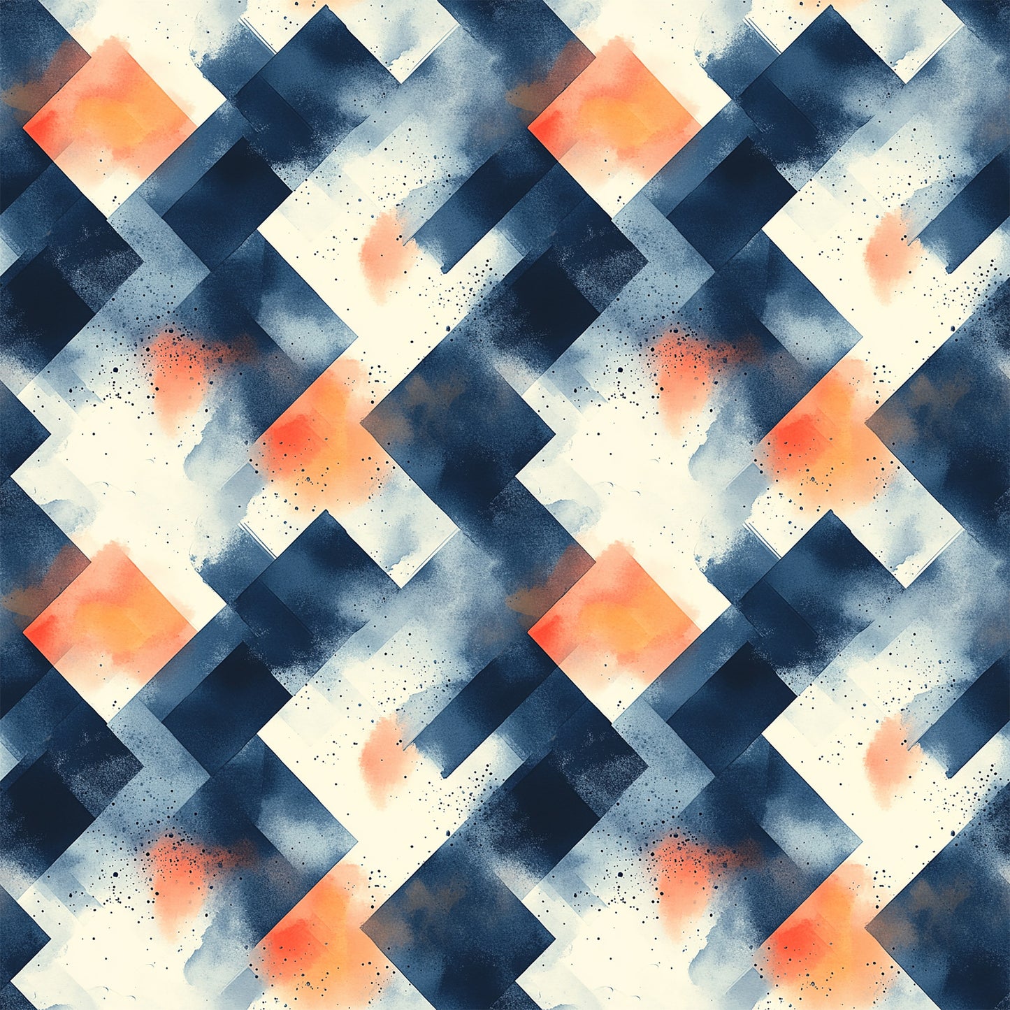 Mid Century Mod Geometric Pattern 4 Quilting Cotton Fabric