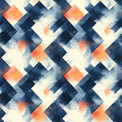 Mid Century Mod Geometric Pattern 4 Quilting Cotton Fabric