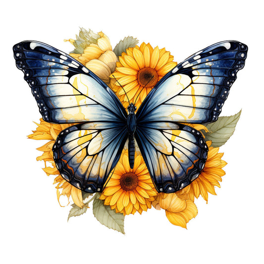 Sunflowers and Butterflies Fabric Panel 28