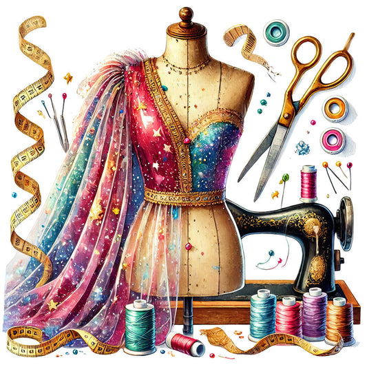Sewing Scenes Fabric Panel 3