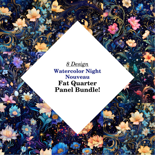 Watercolor Night Nouveau Fat Quarter Bundle