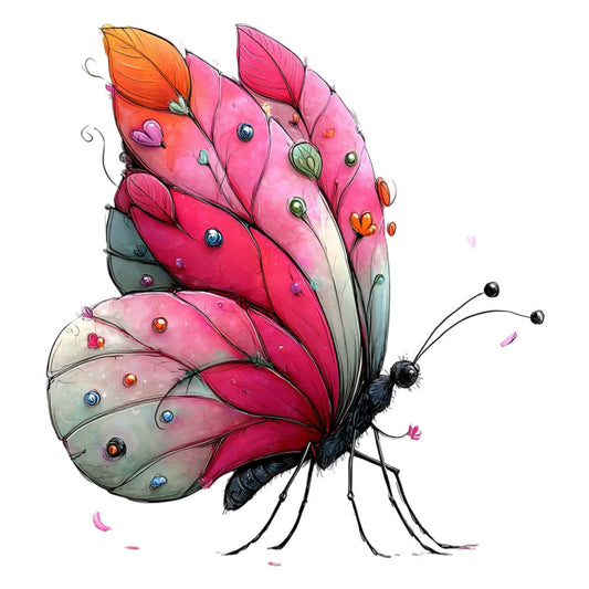 Whimsical Summer Butterfly Fabric Panel 9
