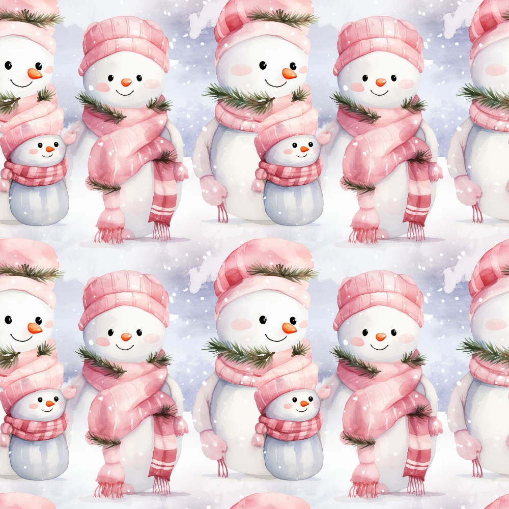 Daily Deal: Vintage Pink Christmas Pattern 7 Quilting Cotton Fabric - 45" x 1 Yard"