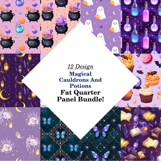 Magical Cauldrons And Potions Fat Quarter Bundle