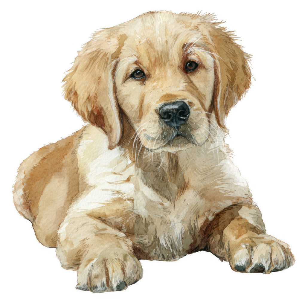 Golden Retriever Fabric Panel 13