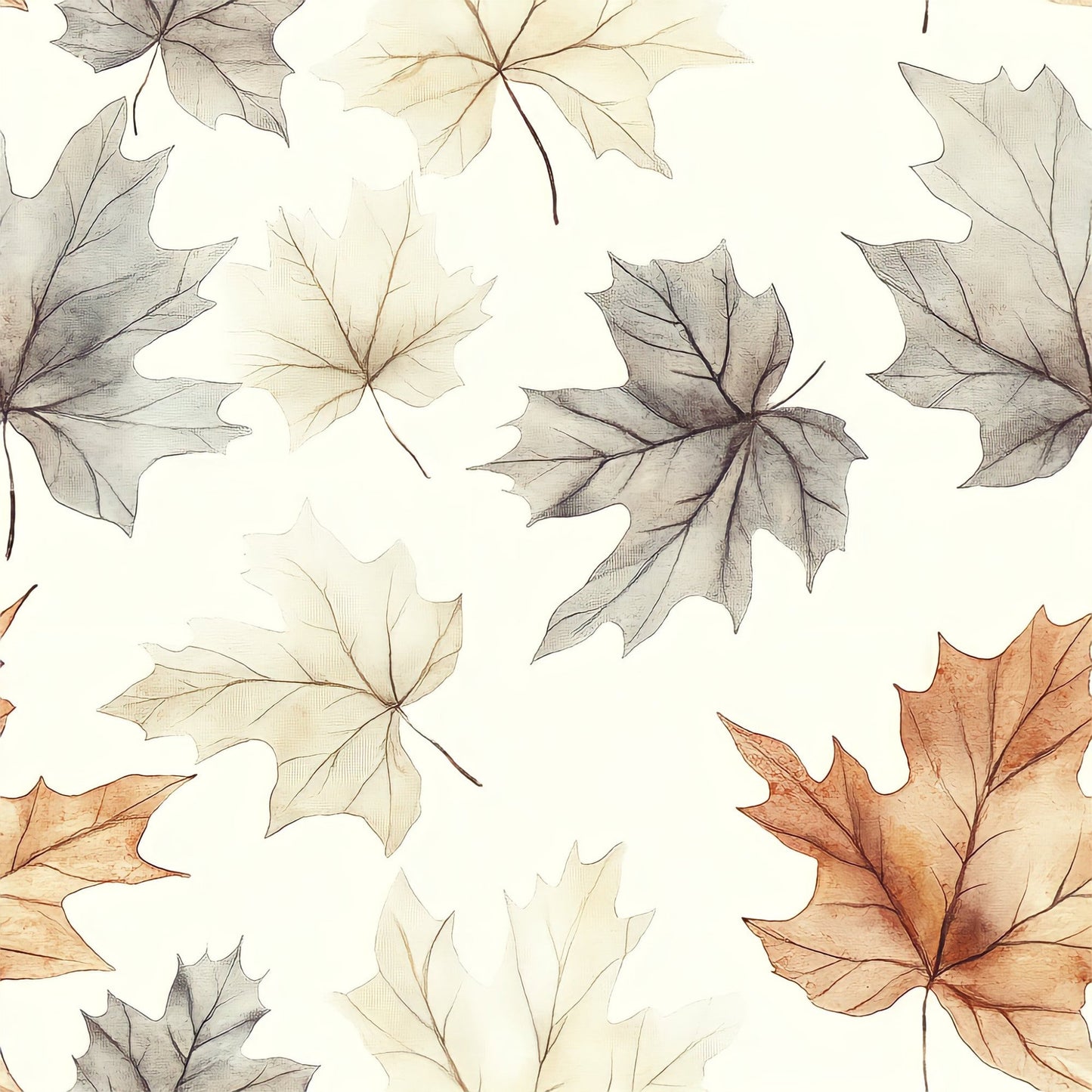 Daily Deal: Autumn Watercolor Pattern 1 Quilting Cotton Fabric - 45" x 1 Yard"