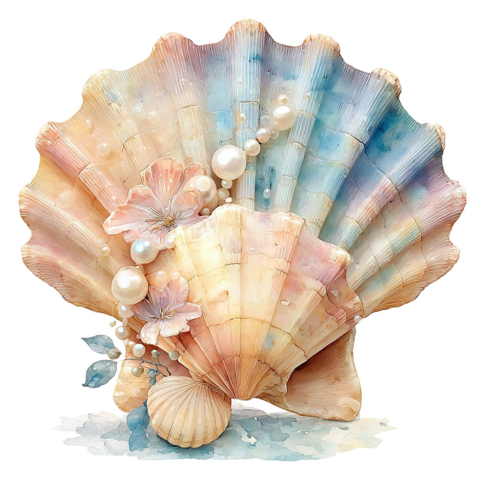 Colorful Seashell Fabric Panel 9