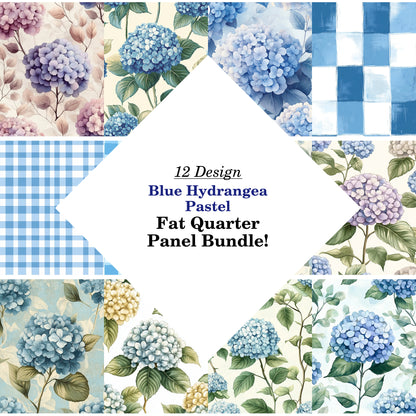 Blue Hydrangea Pastel Fat Quarter Bundle