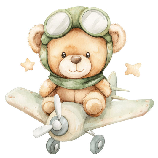 Nursery Teddy Bear Fabric Panel 13