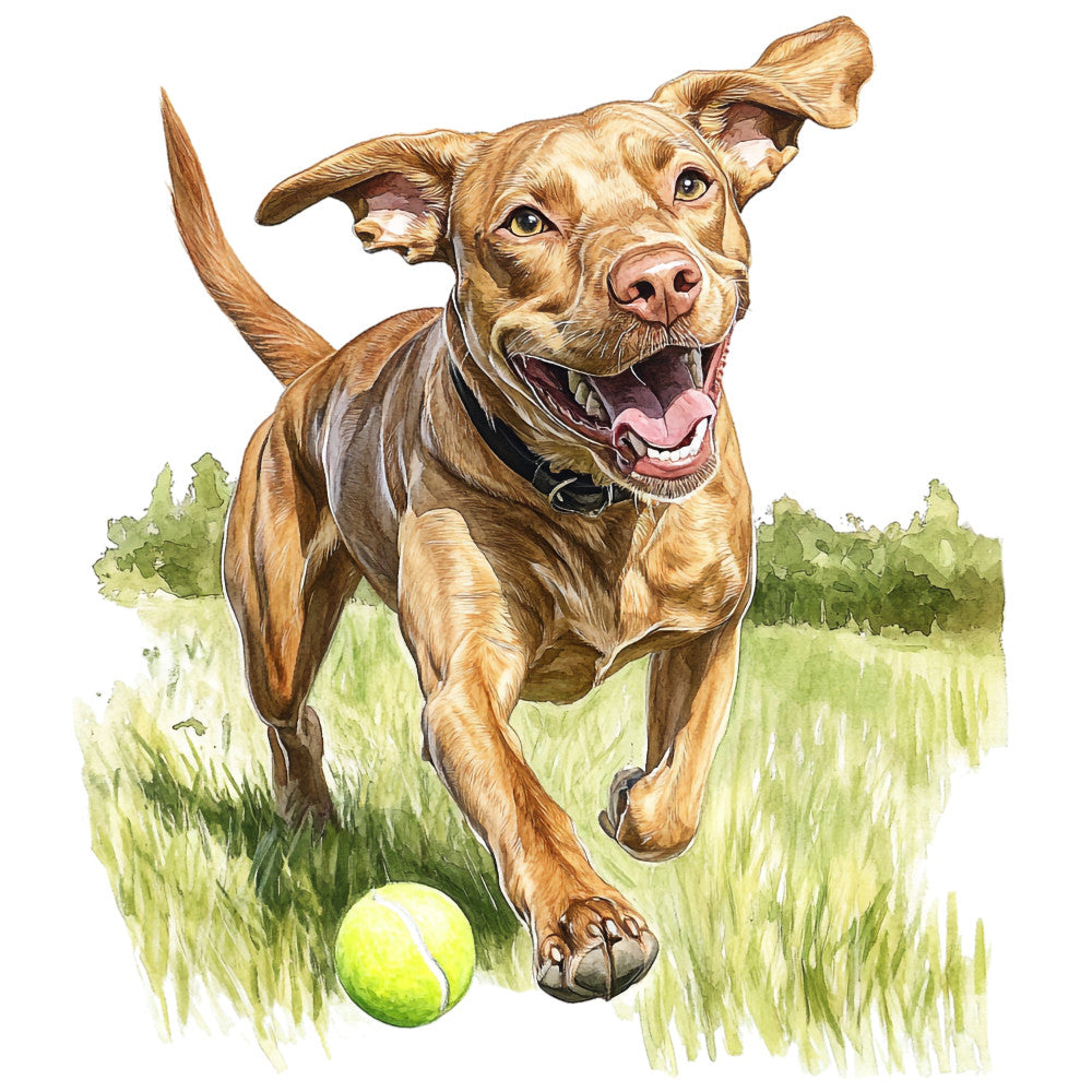 Watercolor Vizslas Fabric Panel 29