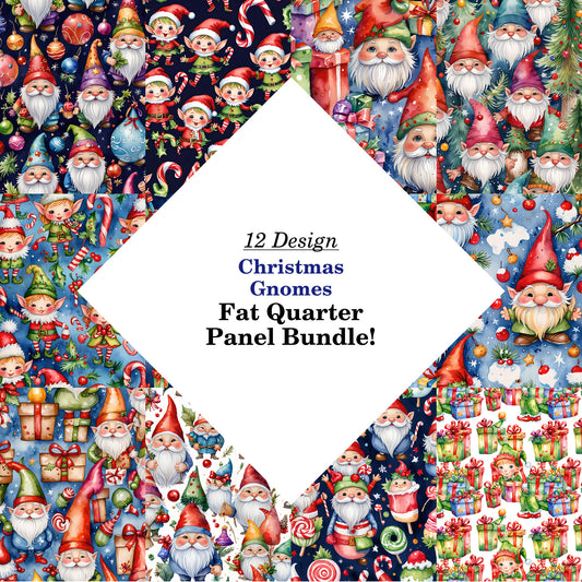 Christmas Gnomes Fat Quarter Bundle