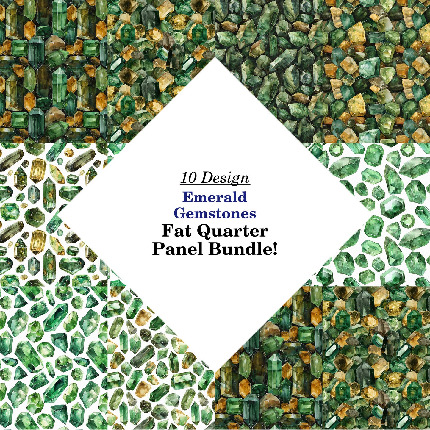 Emerald Gemstones Fat Quarter Bundle