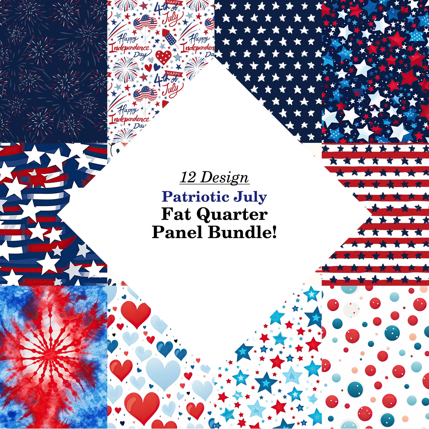 Patriotic July Fat Quarter Bundle