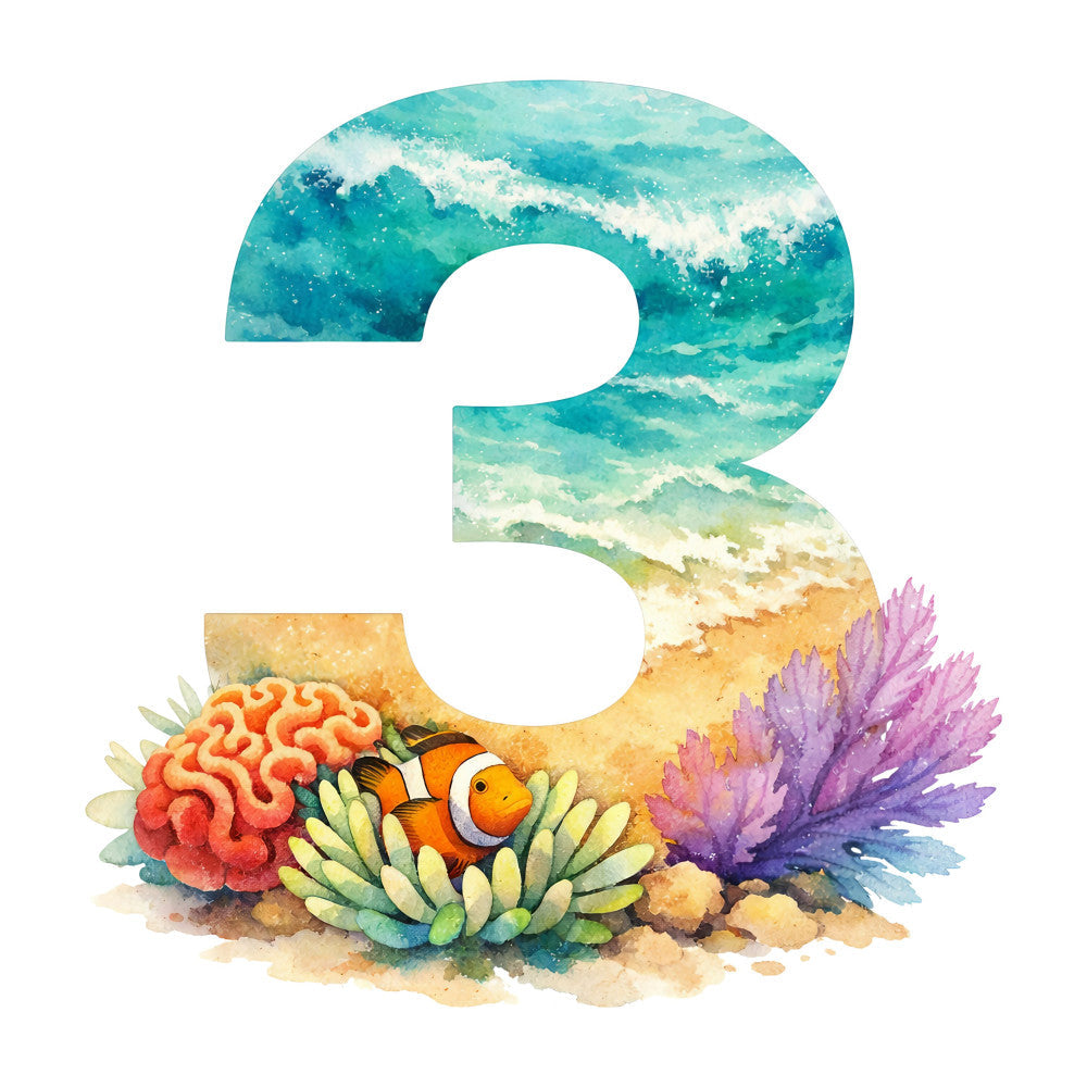 Summer Beach Alphabet Fabric Panel 28