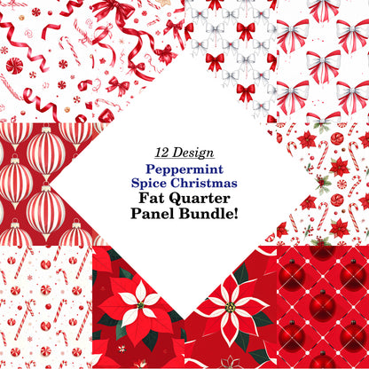 Peppermint Spice Christmas Fat Quarter Bundle