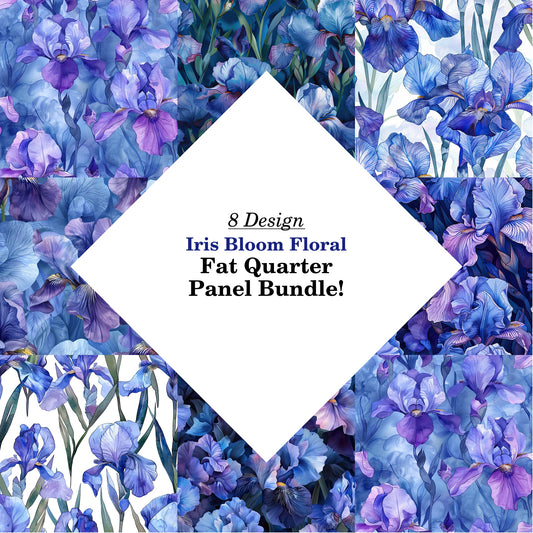 Iris Bloom Floral Fat Quarter Bundle