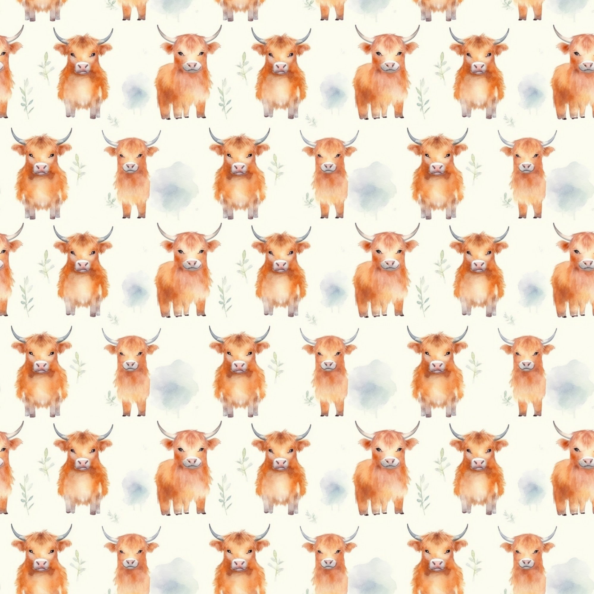 Funky Highland Cows Pattern 5 Quilting Cotton Fabric – FabricMegaStore.com