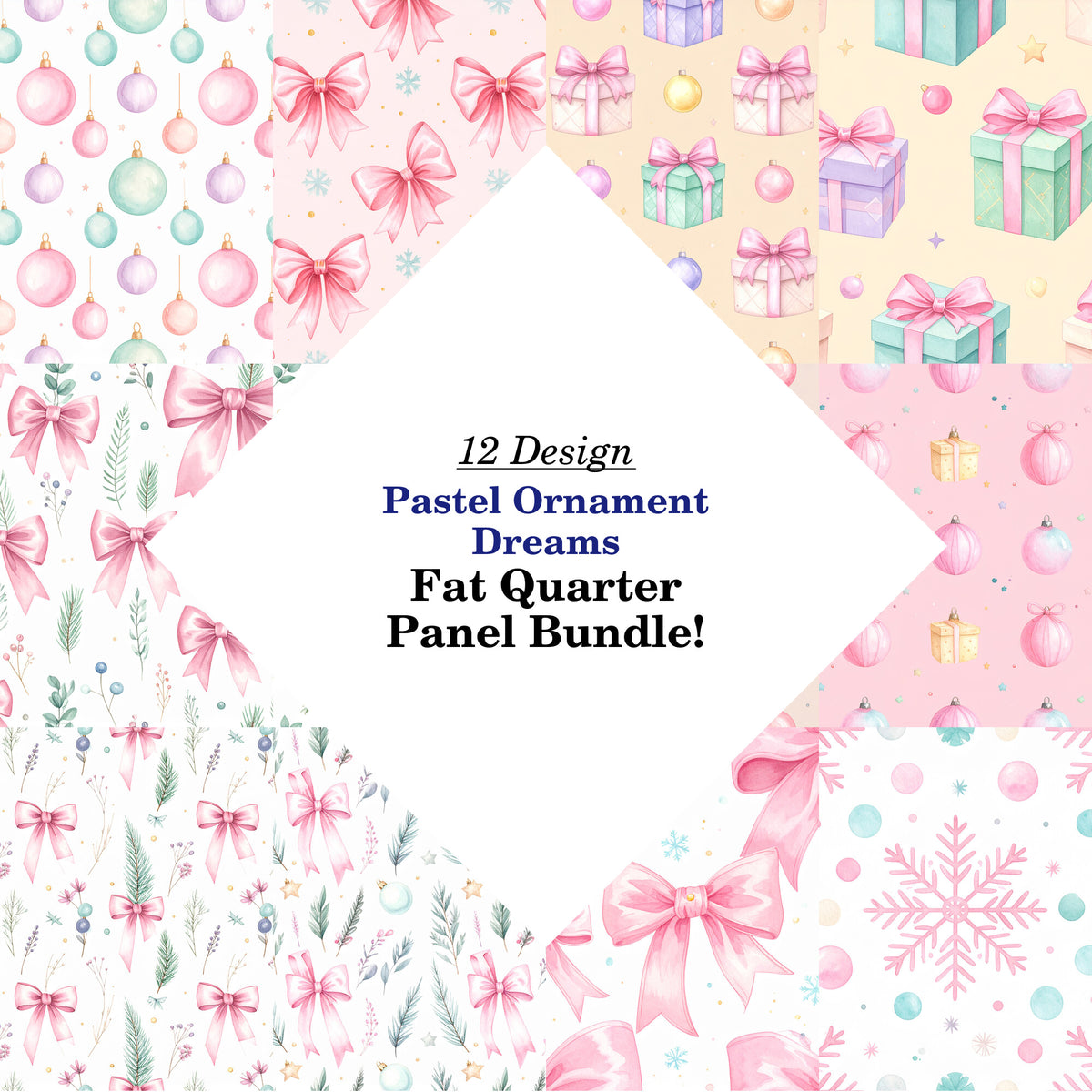 Pastel Ornament Dreams Fat Quarter Bundle