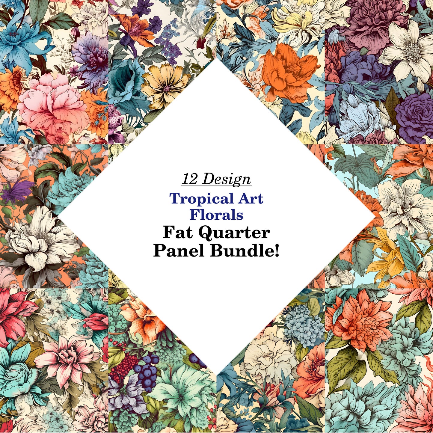 Tropical Art Florals Fat Quarter Bundle