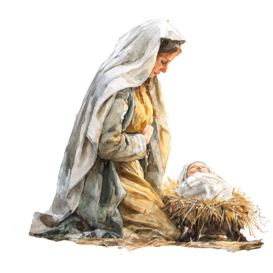 Gold Nativity Fabric Panel 11